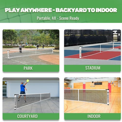 G-SQAURED Pickleball Replacement Net 22ft x 3ft - Indoor/Outdoor Use, Fits Most Free-Standing Pickle Ball Frames(Net Only)