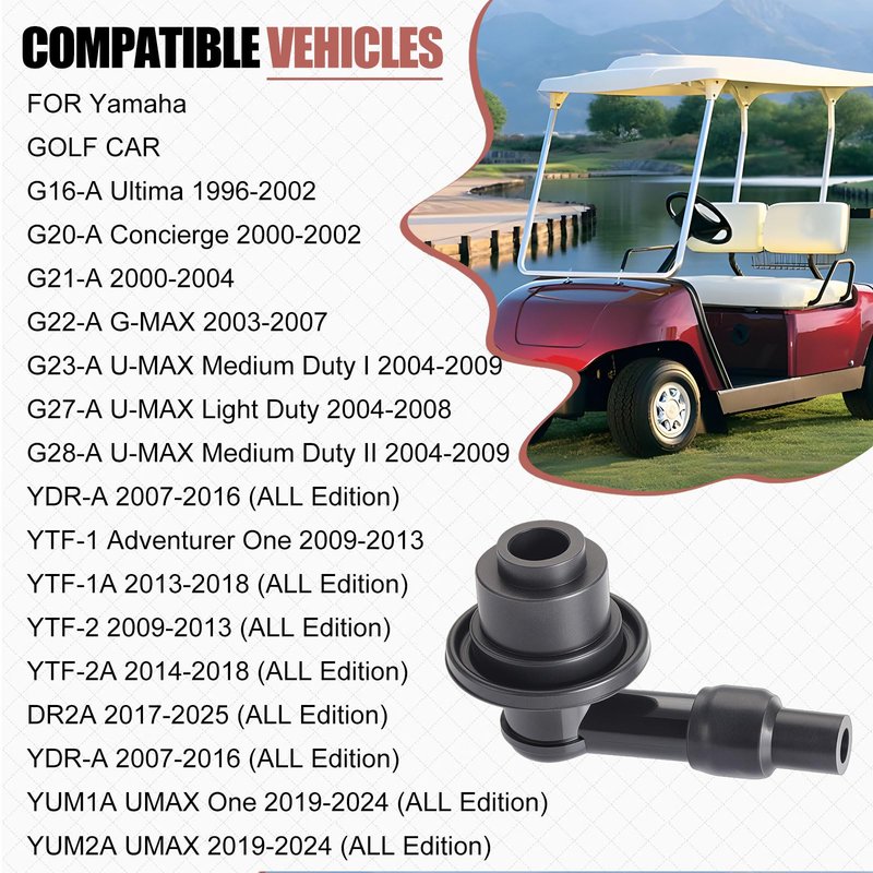 Spark Plug Cap & Seal for Yamaha Golf Cart G16 G20 G21 G22 G23 G27 G28 YDR YTF-1 YTF-2 DR2A YDR-A YUM1A YUM2A YUM2E 7CN-H2370-00-00