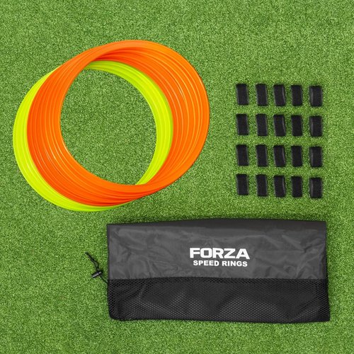 FORZA Agility Rings - 12 Pack Speed & Agility Training Equipment for Athletes | 10 Color Options Available