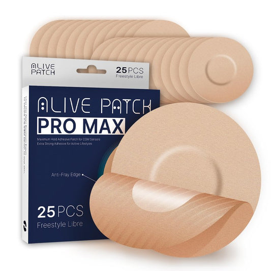 Alive Patch CGM Overpatch Sensor Covers (PRO MAX) - Free Style Libre Patch - Libra Plus Sensor Covers - No Glue Center Micro Film - Ultra Thin Breathable - Anti Fray Long Wear
