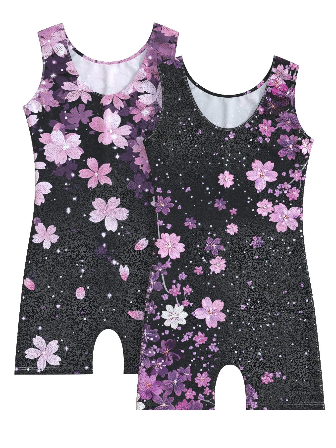 MOLLDAN Gymnastics Leotards for Girls 2 Packs Dance Leotard(DC0602-12-4Y)