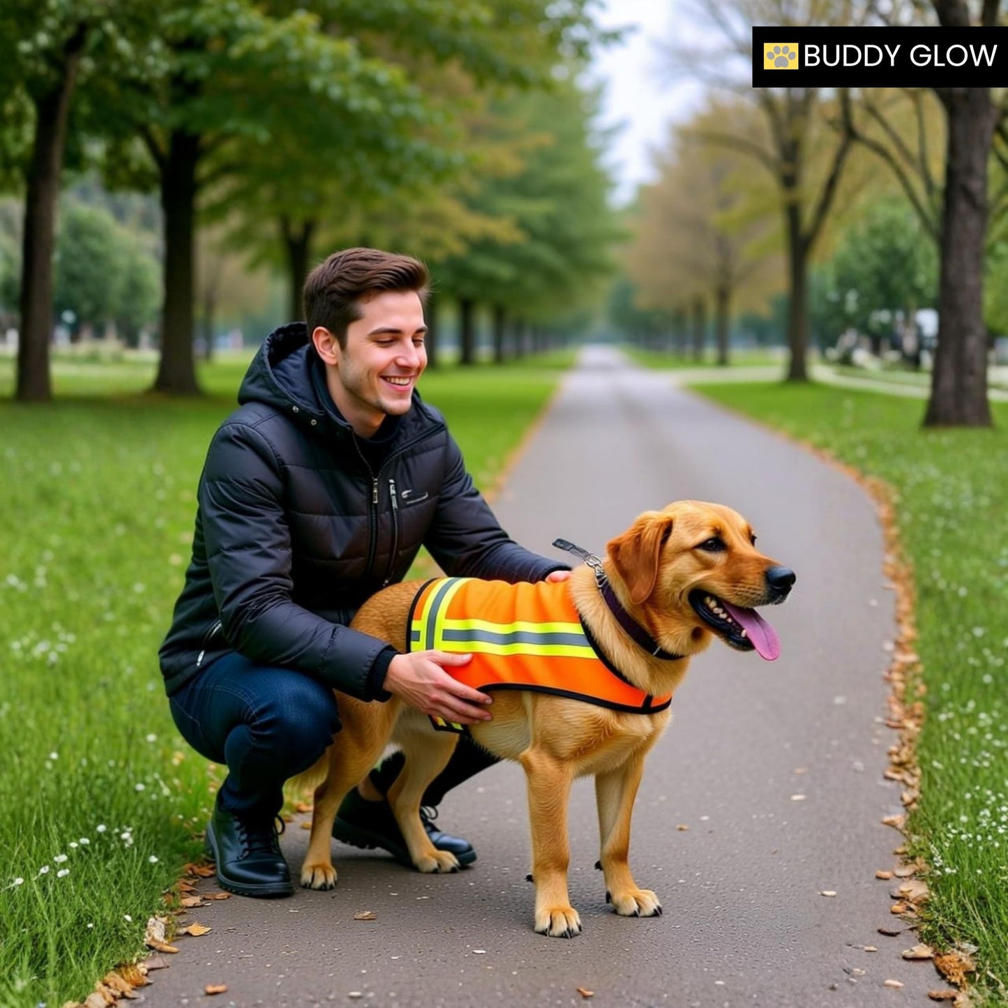 Reflective Dog Vest. Hi Visibility Blaze Orange Hunting Safety Vest Adjustable, Lightweight for Outdoor use - Hiking, Walking & Hunting. Water Resistant (Small)