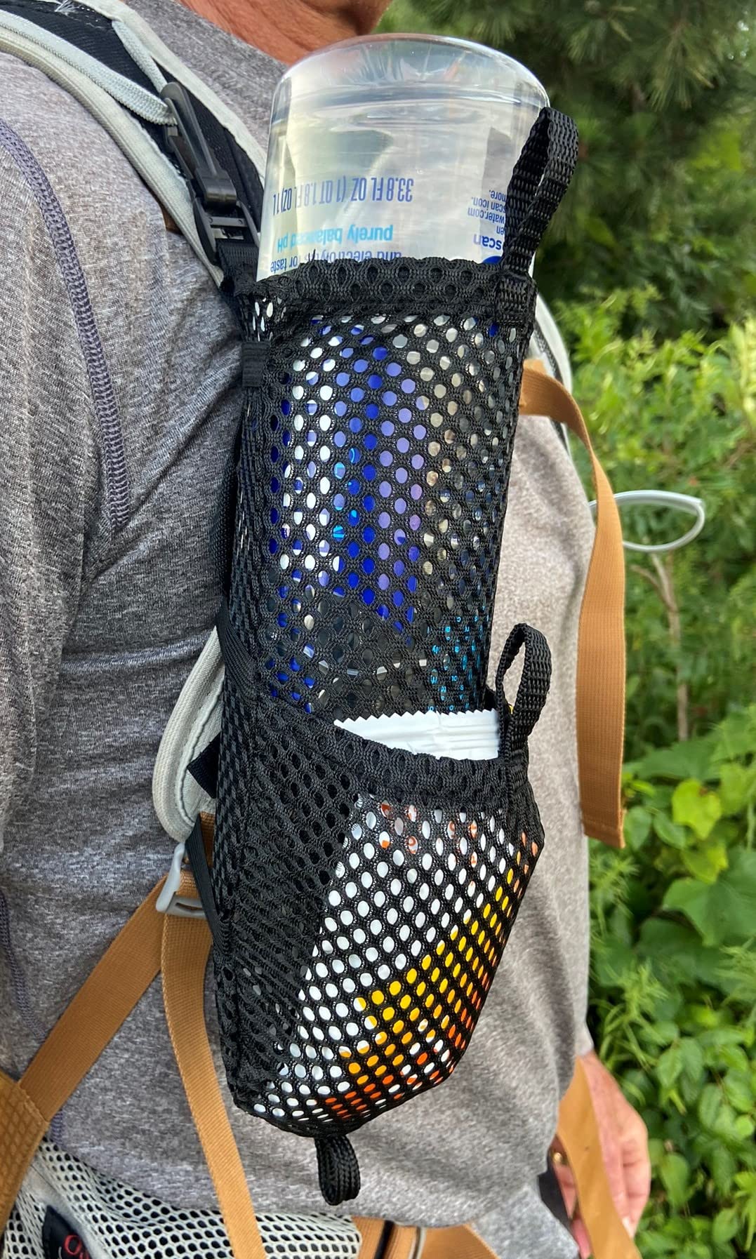 Mountain Mike Hiking Gear Backpack Water Bottle and Snack Holder