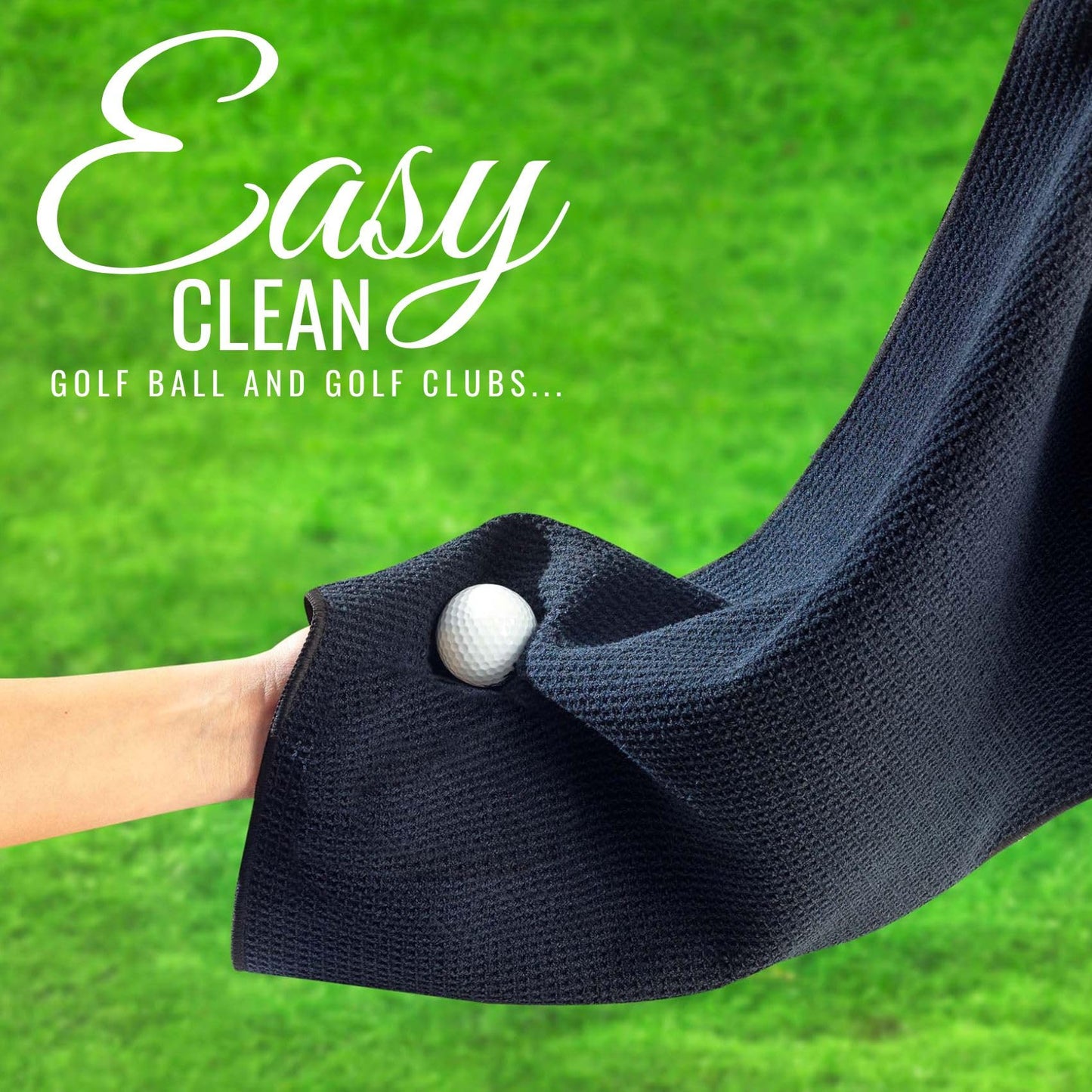 CybGene Dog Dad Golf Towel, 16'x24' Microfiber, Black - Dog Dad