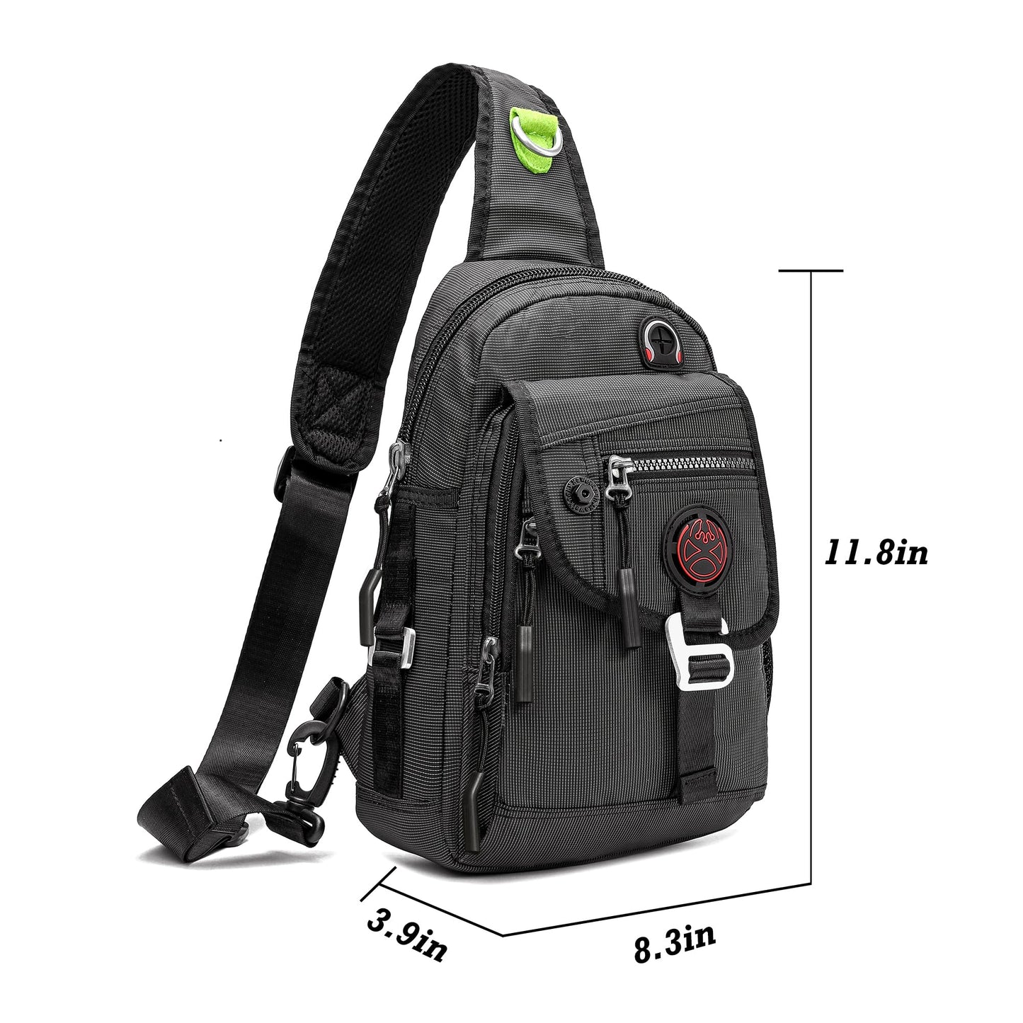 NICGID Sling Bag Chest Shoulder Backpack Crossbody Bags for Tablet Laptop Outdoor Hiking Men Women