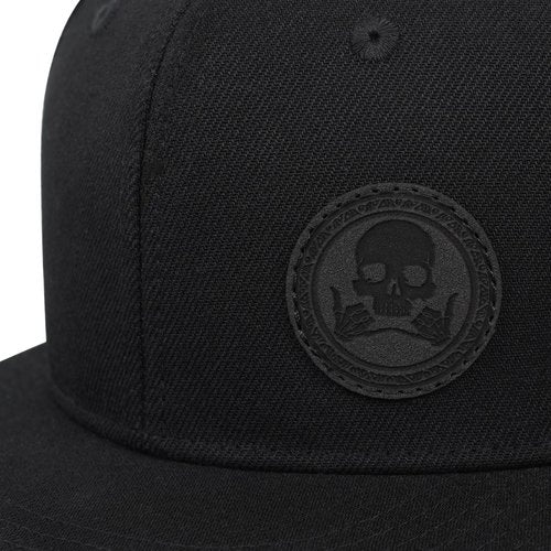 Chicken Noodles Flat Brim Hats for Men - Gothic Style Skull hat Leather Pattern - Hip-Hop Snapback Hat Skeleton Hats for Men-Skeleton