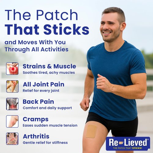 4% Lidocaine Maximum Strength Pain Relief Kinesiology Tape - Relieves Back, Joints and Muscle Pains - Superior Sticking, Aluminum-Free Water Resistant, and USA Made - 2" x 10" Strips