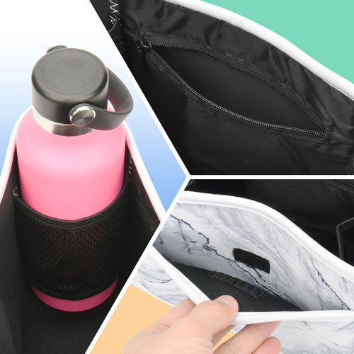 Cosmos Golf Push Cart Organizer Bag Universal Golf Accessories Storage Bag Adjustable Pouch with Drink Holders and Zipped Pockets for Most Carts