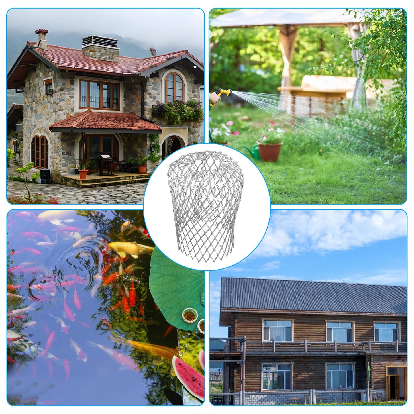 Heavy-Duty Aluminum Gutter Guards (3.5 Inch) - Expandable Downspout Leaf Filter Strainer with Debris Blockage Prevention Screen (8 pcs Sliver)