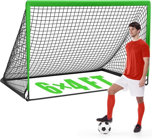 KTRIO 6x4 Ft Portable Soccer Goal - Large Foldable Net with Carry Bag for Kids & Teens Sports