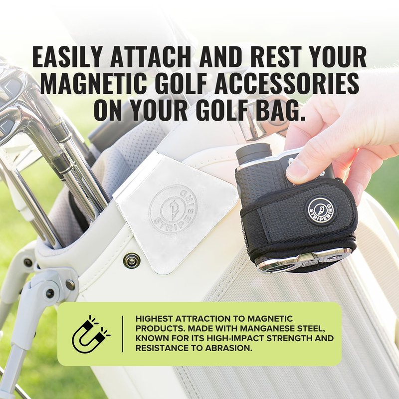 Stripebird - Golf Steel Hub for Magnetic Accessories (White) - Golf Bag Attachment for Magnetic Products - Easily Access Magnetic Golf Accessories from Your Golf Bag
