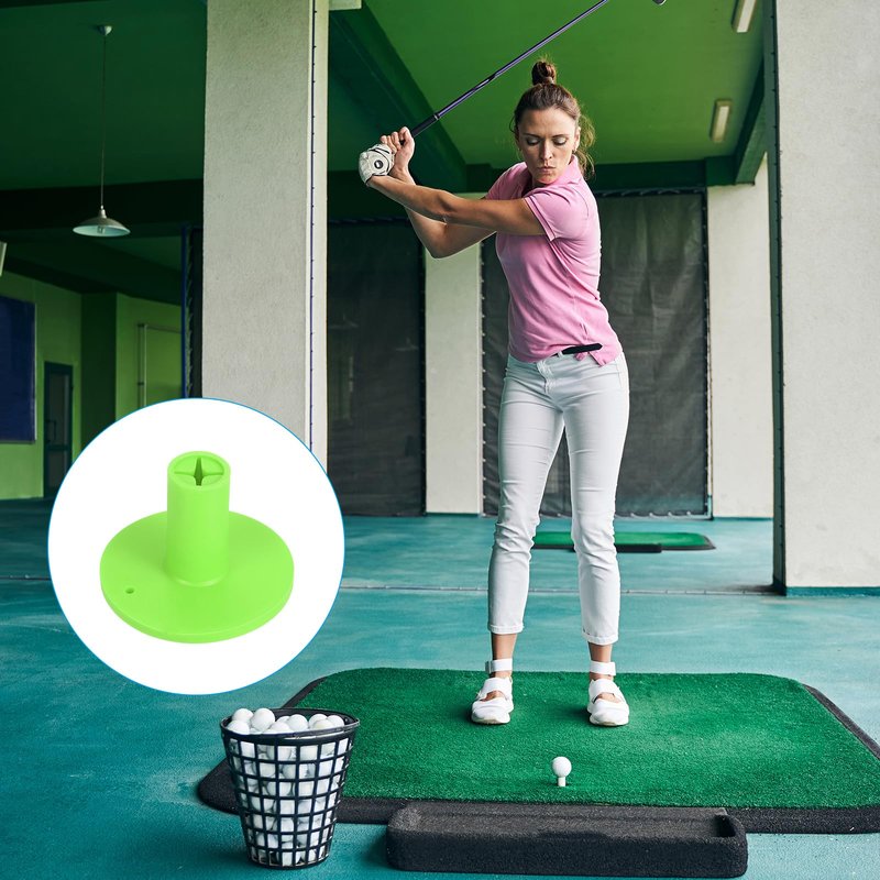PATIKIL Rubber Golf Tee, 6 Pack 1.4 Inch Golf Practice Tees Training Driving Range Tee Stable Golf Ball Holder for Outdoors Indoors Hitting Mat, Green