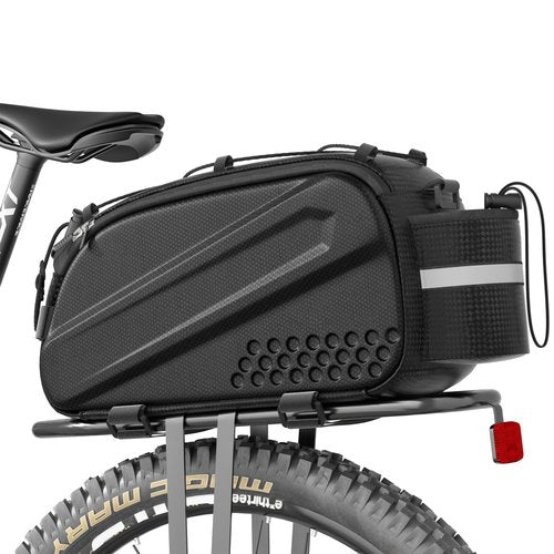 Bike Bags for Bicycles Rear Rack 10L Bike Rack Bag Waterproof EVA Hard Shell Durable Bike Panniers Saddle Bag with Shoulder Strap Bike Accessories for Cycling Commuting,Outdoor Hiking