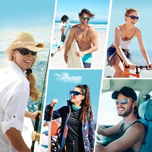Duduma Polarized Sports Sunglasses for Men Women Running Cycling Fishing Golf Driving Shades Sun Glasses Tr90 (black matte frame with blue lens)