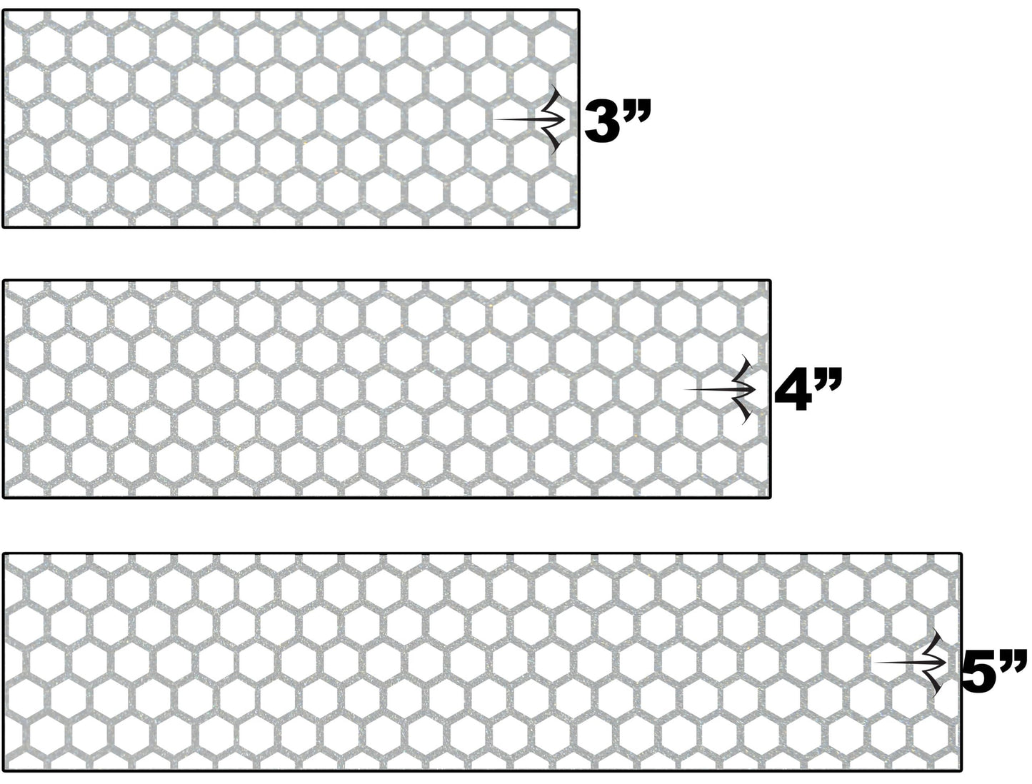 White Water Archery White Reflective Filled Honeycomb Arrow Wraps 15 Pc Pack Choose Length Width (5" Length- 1” Width)