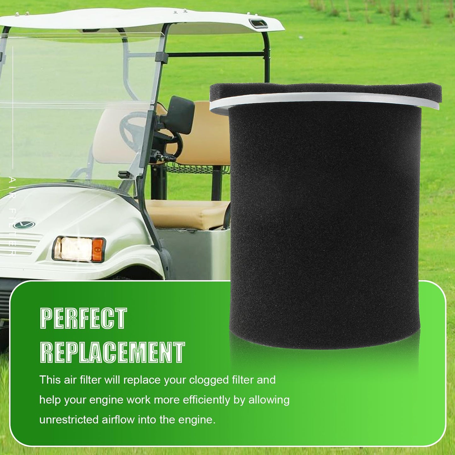 QAZAKY Filter with Pre Filter Compatible with Yamaha G1 2-Cycle 1978-1989 / G14 4-Cycle 1995-1996 Gas Golf Cart Club Car J10-14417-00 JF7-14450-01 2132 2120 FIL-0004 0007