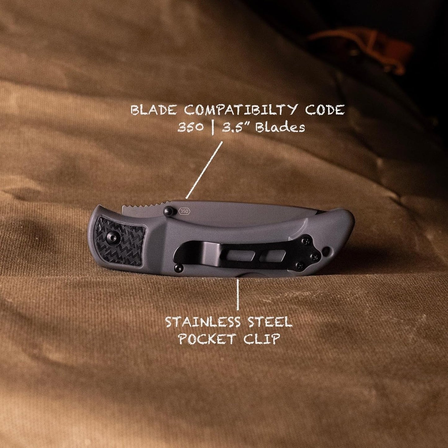 RazorLite EDC Pocket Knife 3.5” - Obsidian Black, Replaceable Blades & Clip for Camping, Hunting, Survival