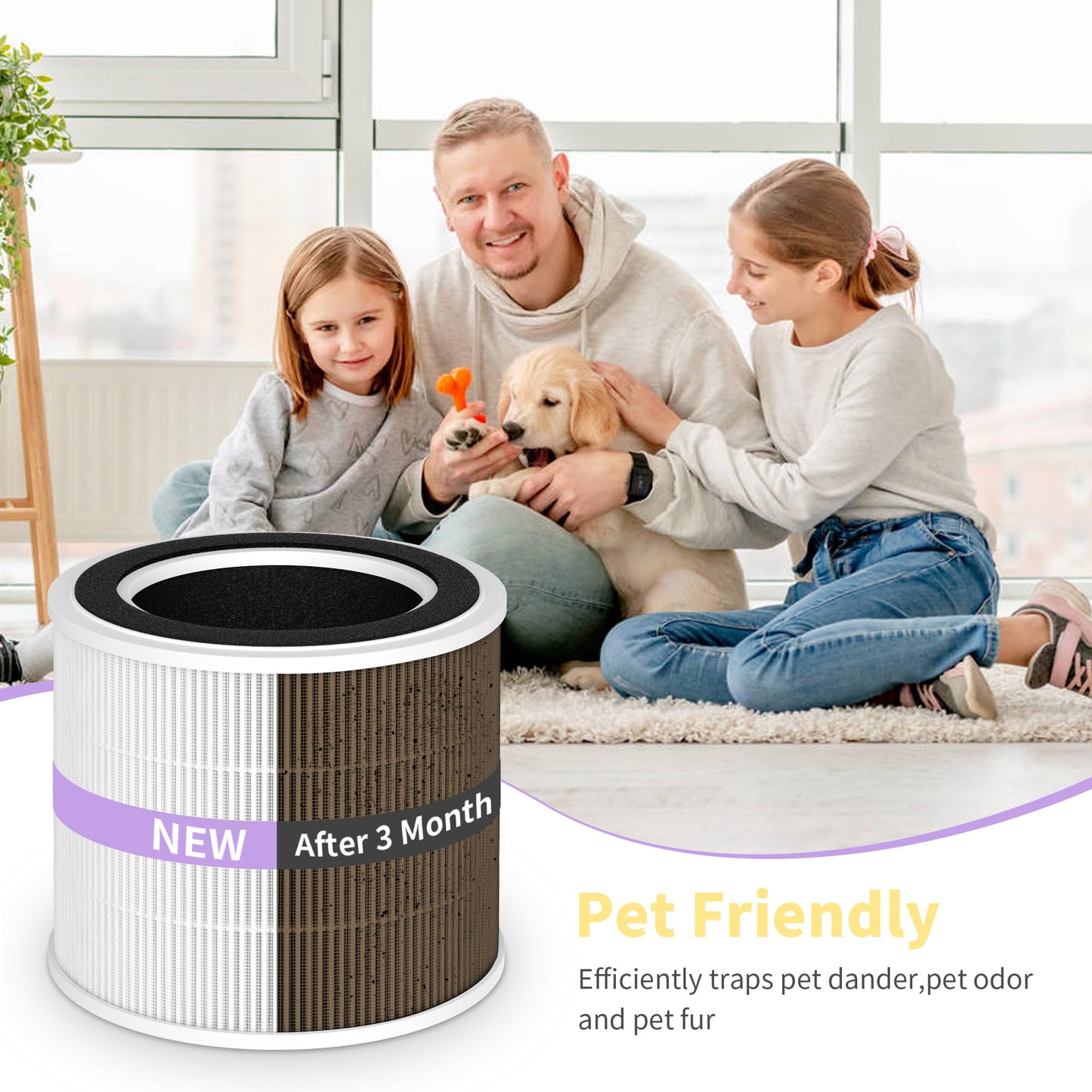 XBWW 2 Packs AP100-A/B Air Filter Compatible with AromaRoom AP100-A White / AP100-B Black Air Cleaner Purifier,2 Packs 3-in-1 AP100-A Premium Replacement Filters and Extra 8 Packs Aroma Pads