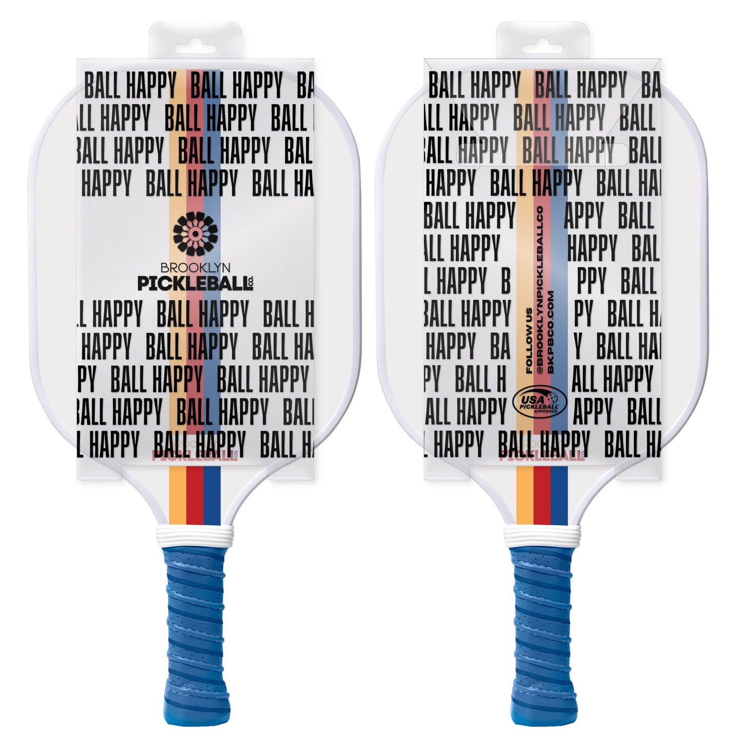 Premium Pickleball Paddles for All Skill Levels – USAPA Approved, Honeycomb Core & Cushioned Grip – Carbon Fiber White Pickle Ball Paddle Set – Made by Brooklyn Pickleball Co.