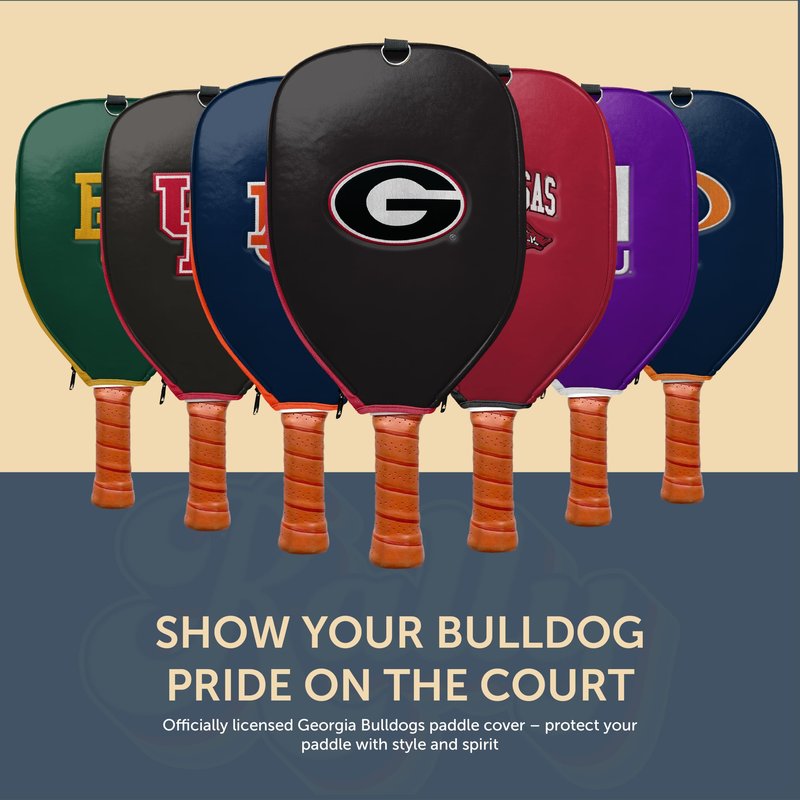 Rally Republic Georgia Bulldogs Oval G Logo Pickleball Paddle Cover Leather