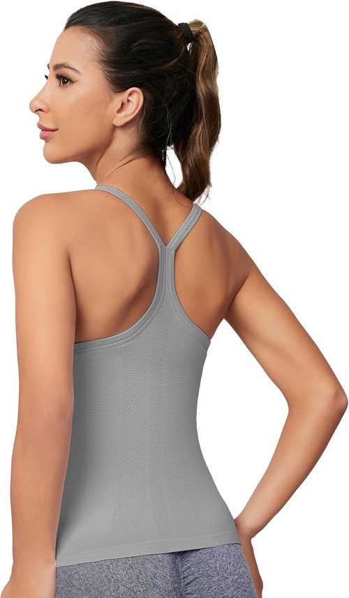 MathCat Workout Tank Tops - Sleeveless Athletic Yoga Shirts with Built-In Bra | Comfortable & Seamless