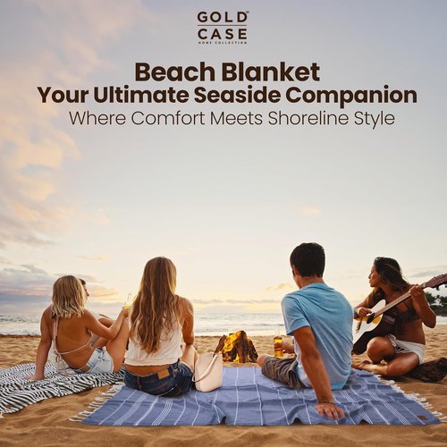 LYCIA Turkish Beach Towel Set of 6 - Oversized 100% Cotton Quick Dry & Sand Free - Multi Color 70 x 38''