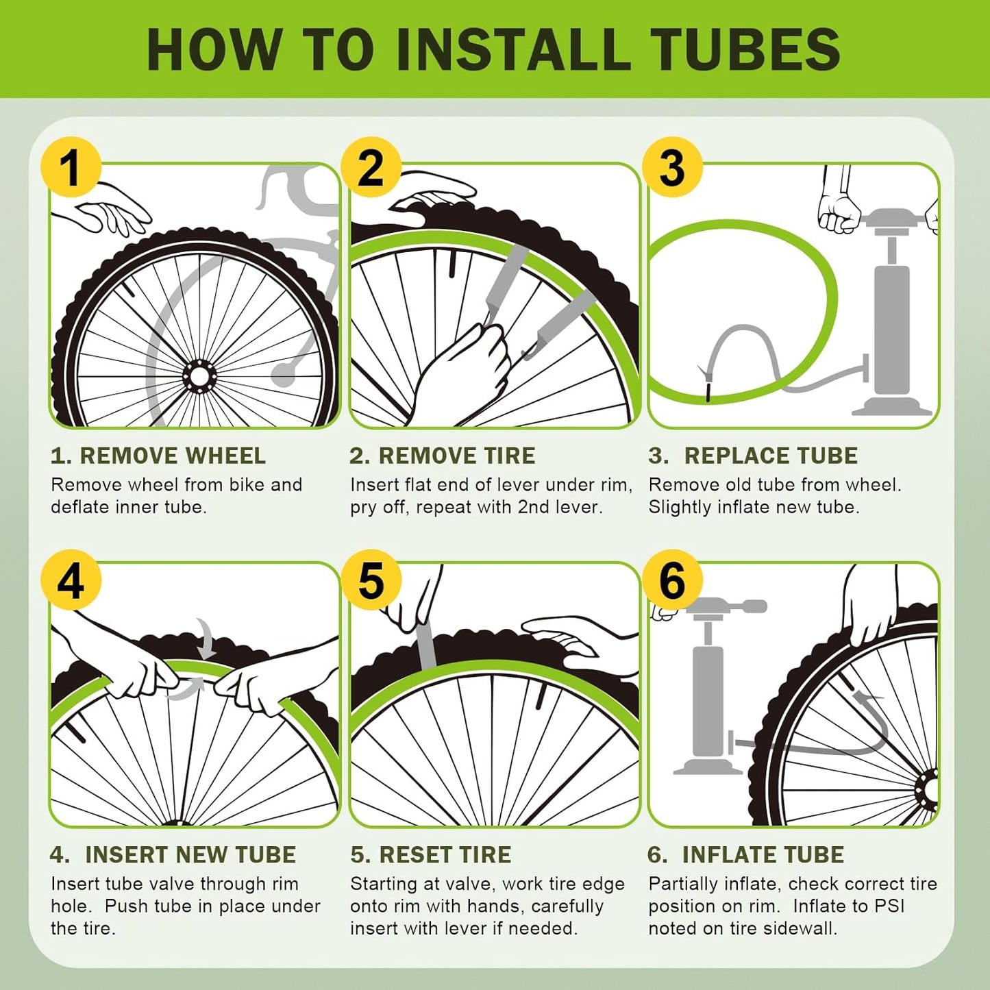 Skiennix Bike Inner Tube - 20/26x2.125 with 35mm AV Schrader Valve & 2 Tire Levers | Durable Butyl Material