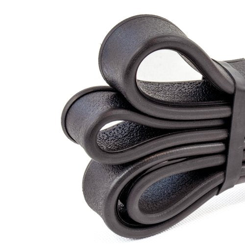 Iron Core Athletics Premium Exercise Bands - Ultra Durable, Non-Slip, Comfort-Edge Resistance - Tested Over 30K Pulls - 5 Pack of Black Band - 30 - 50lb of Resistance