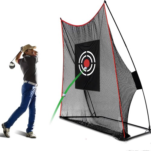 KAIDIDA Golf Target Hitting Cloth - 5 X 4 FT Black Portable Foldable Easy Setup for Indoor Outdoor Backyard Practice Training Aid Beginners Men Father Gift