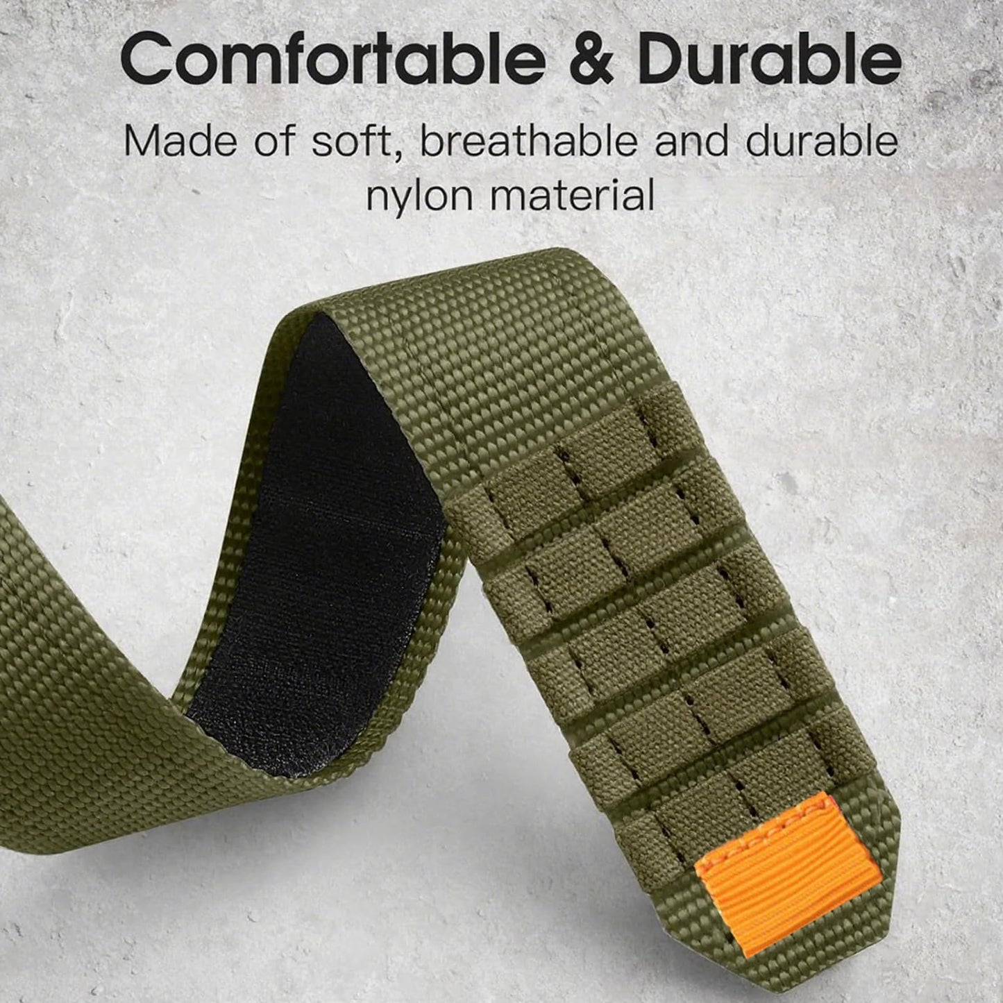 Compatible with Garmin Forerunner 970 bands, Quick Release Rugged Nylon Sports Strap with Woven Loop DesignCompatible with Garmin Forerunner 970 (Cross Nylon-Green)