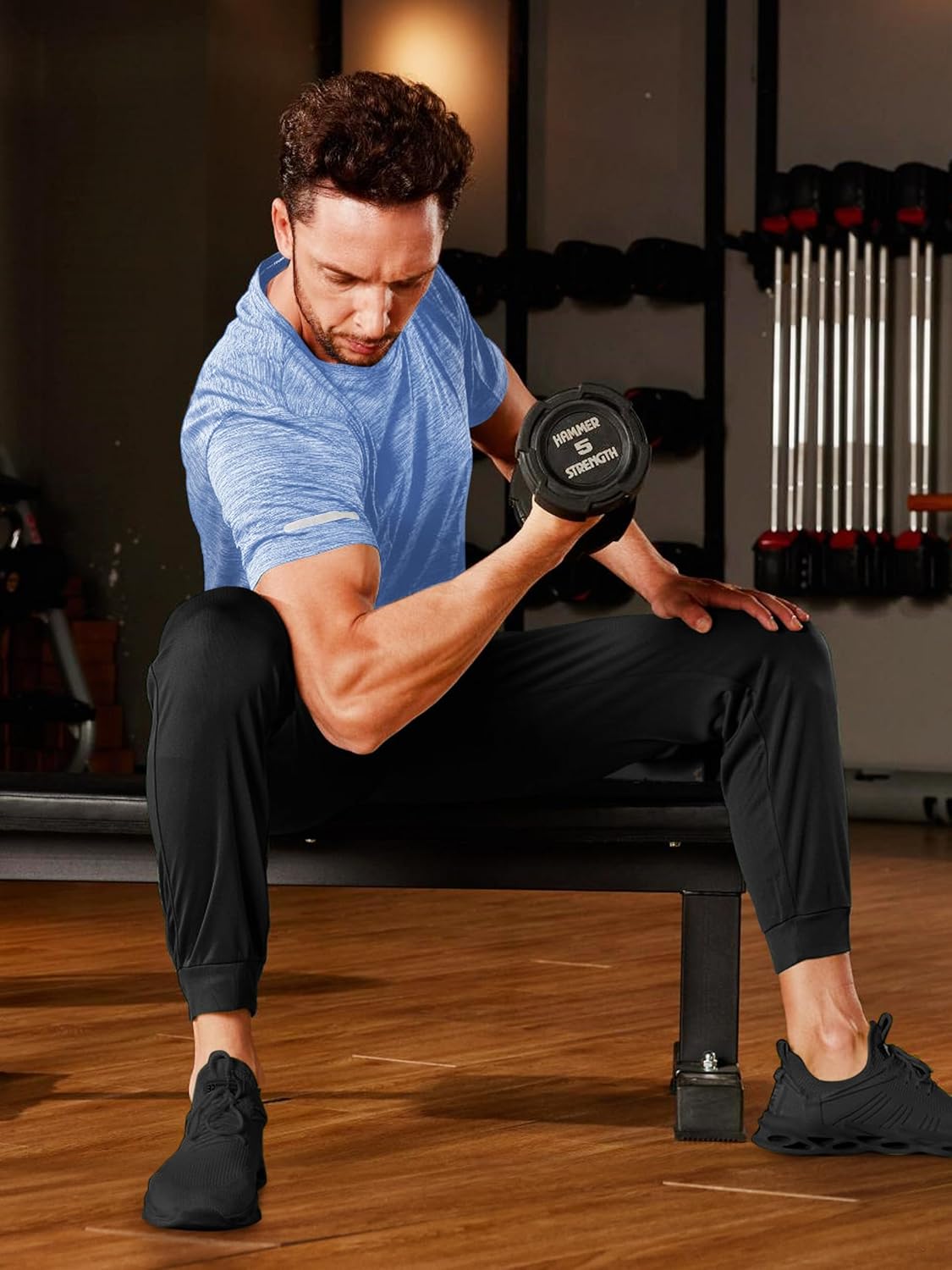 TACVASEN Men's Athletic Workout Shirts - Short Sleeve Dry Fit Crewneck T-Shirts for Running & Gym