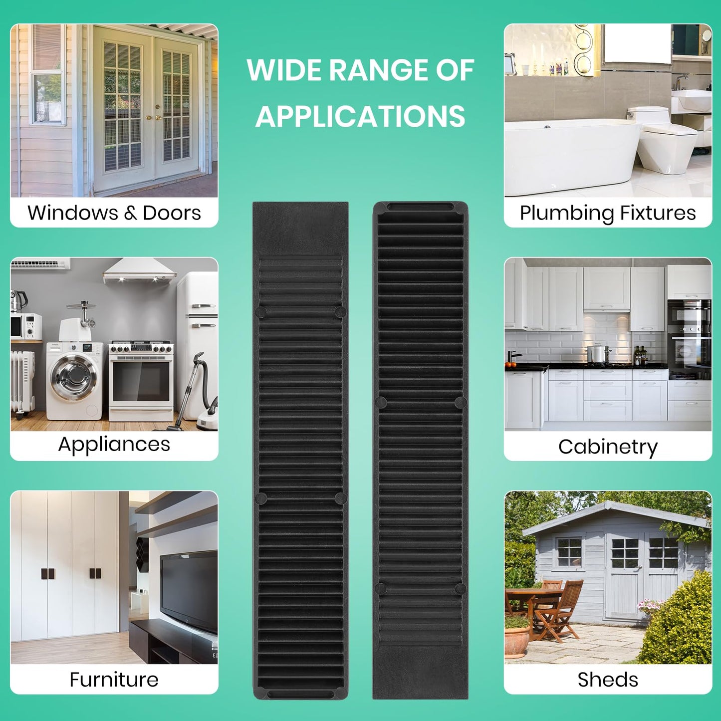 Composite Shims and Leveling Wedges (20pcs, 8.6"), Plastic Shims Wedges for Furniture Appliances, DIY Furniture Levelers, Easy to Snap Door Shims, Table Leveler, Window Shims, Toilet Shims