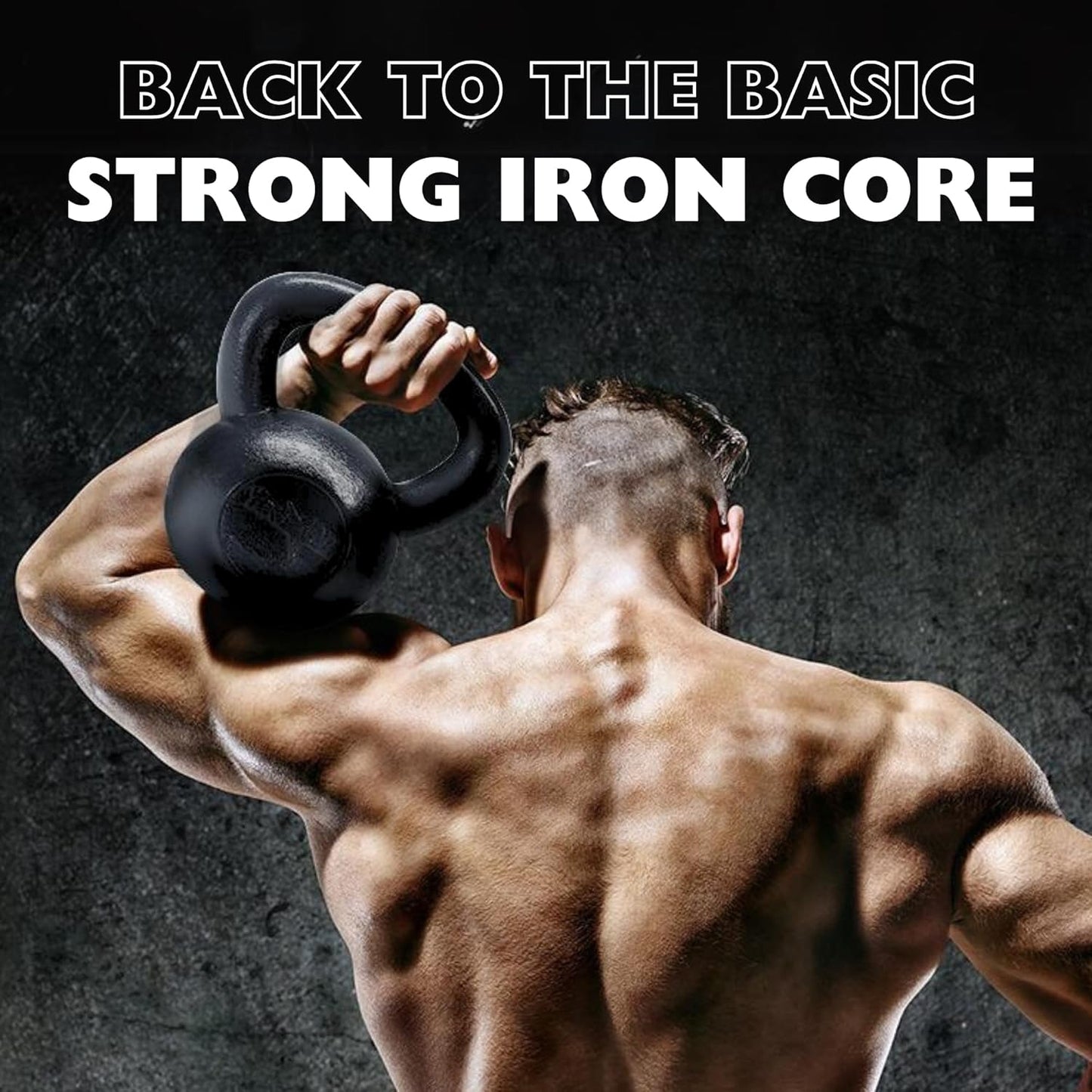 Yes4All Cast Iron Kettlebell Set | Strength Training Weights 5-80 Lbs for Full Body Workouts