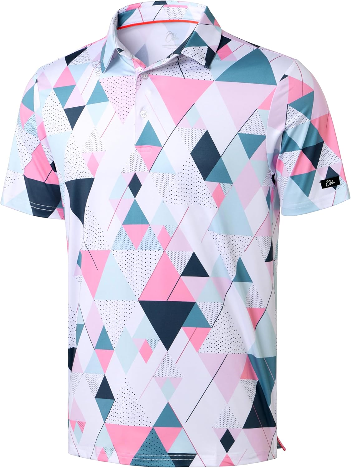 Obla Men's Golf Polo Shirt - Short Sleeve Moisture-Wicking Performance | Casual Print Design