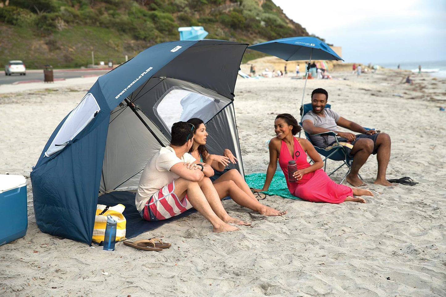 Sport-Brella Versa-Brella SPF 50+ Adjustable Sun Umbrella with Universal Clamp - Portable & Versatile