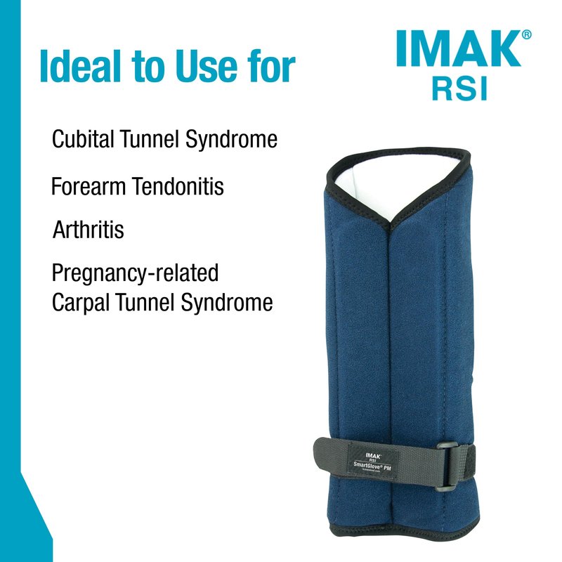 Brownmed IMAK RSI SmartGlove PM - Wrist Brace for Carpal Tunnel & Tendonitis - Nighttime Splint Glove for Men & Women
