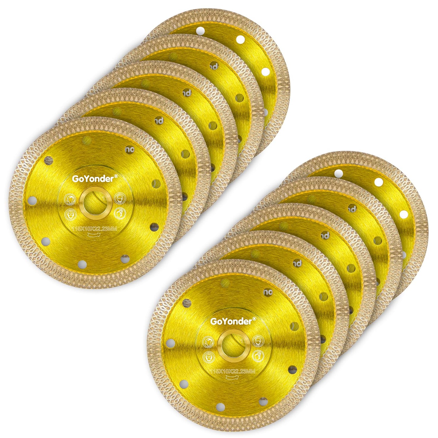 GoYonder 4.5 Inch Super Thin Tile Saw Blade, Diamond Blade for Angle Grinder, Dry Wet Tile Blade for Ceramic Tile, Concrete, Granite Cutting