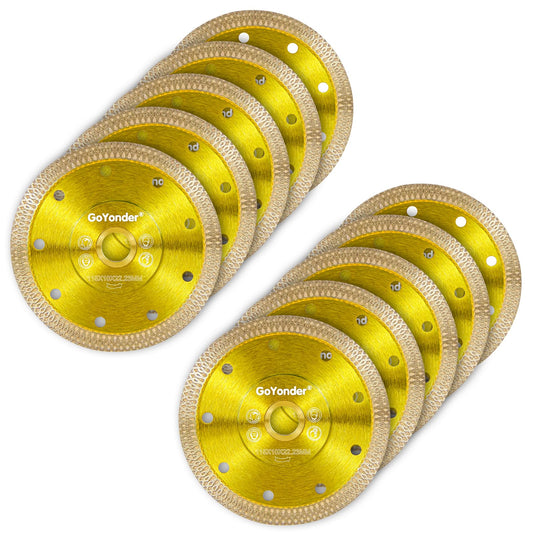 GoYonder 4.5 Inch Super Thin Tile Saw Blade, Diamond Blade for Angle Grinder, Dry Wet Tile Blade for Ceramic Tile, Concrete, Granite Cutting