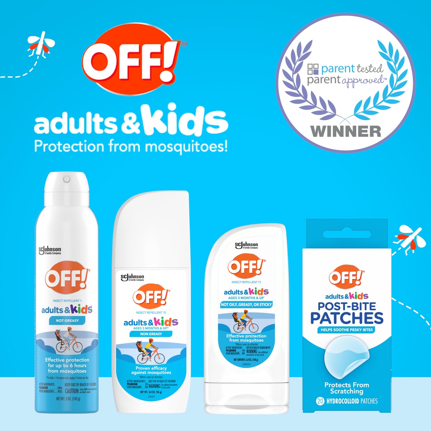 OFF! Insect Repellent Aerosol for Adults & Kids, Fragrance-Free Picaridin Bug Spray for Everyday DEET-Free Protection from Mosquitoes and Ticks, 5 oz, (Pack of 2)