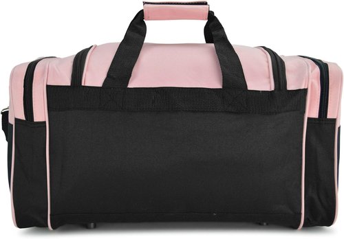 DALIX 21" Sports Duffle Bag - Adjustable Strap Gym & Travel Bag in Pink