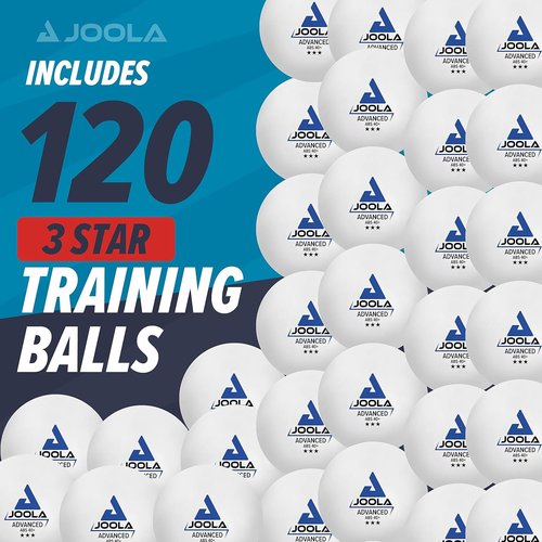 JOOLA 3 Star Table Tennis Balls - 40+mm Regulation Ping Pong Balls for Competition & Recreation | 12, 60, or 120 Pack