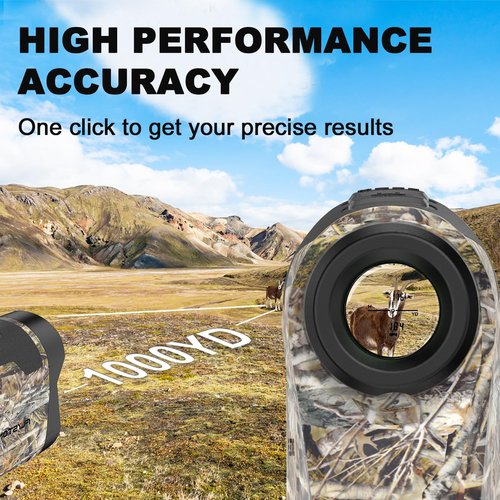 FLYSTONE Precision Laser Rangefinder for Golf & Hunting, 1000 m Range | Camouflage