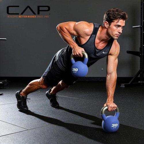 CAP Barbell Cast Iron Kettlebell - Durable Coated Finish, Available in Multiple Weights & Sets