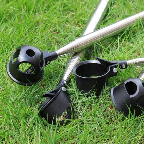 VIMPSEY 9Ft/12Ft/16.3Ft/20Ft Golf Ball Retriever for Water Telescopic, Stainless Steel Ball Retriever Tool Golf Ball Grabber (12Ft)