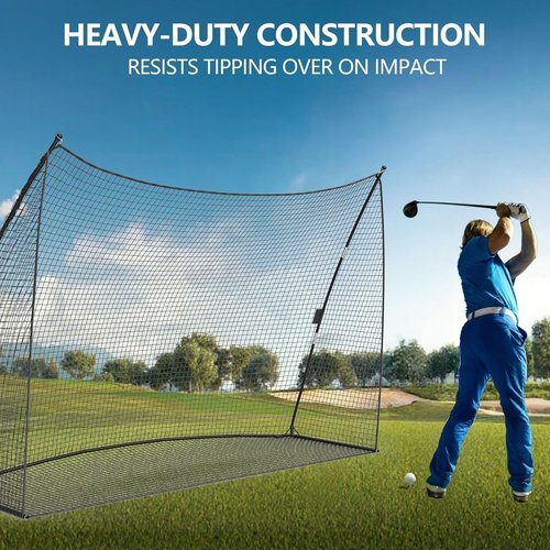 Golf Practice Hitting Net, 10 x 7 ft x 3 ft Portable Golf Nets Personal Driving Range for Swing Chipping, with Carry Bag for Backyard Outdoor Indoor Use