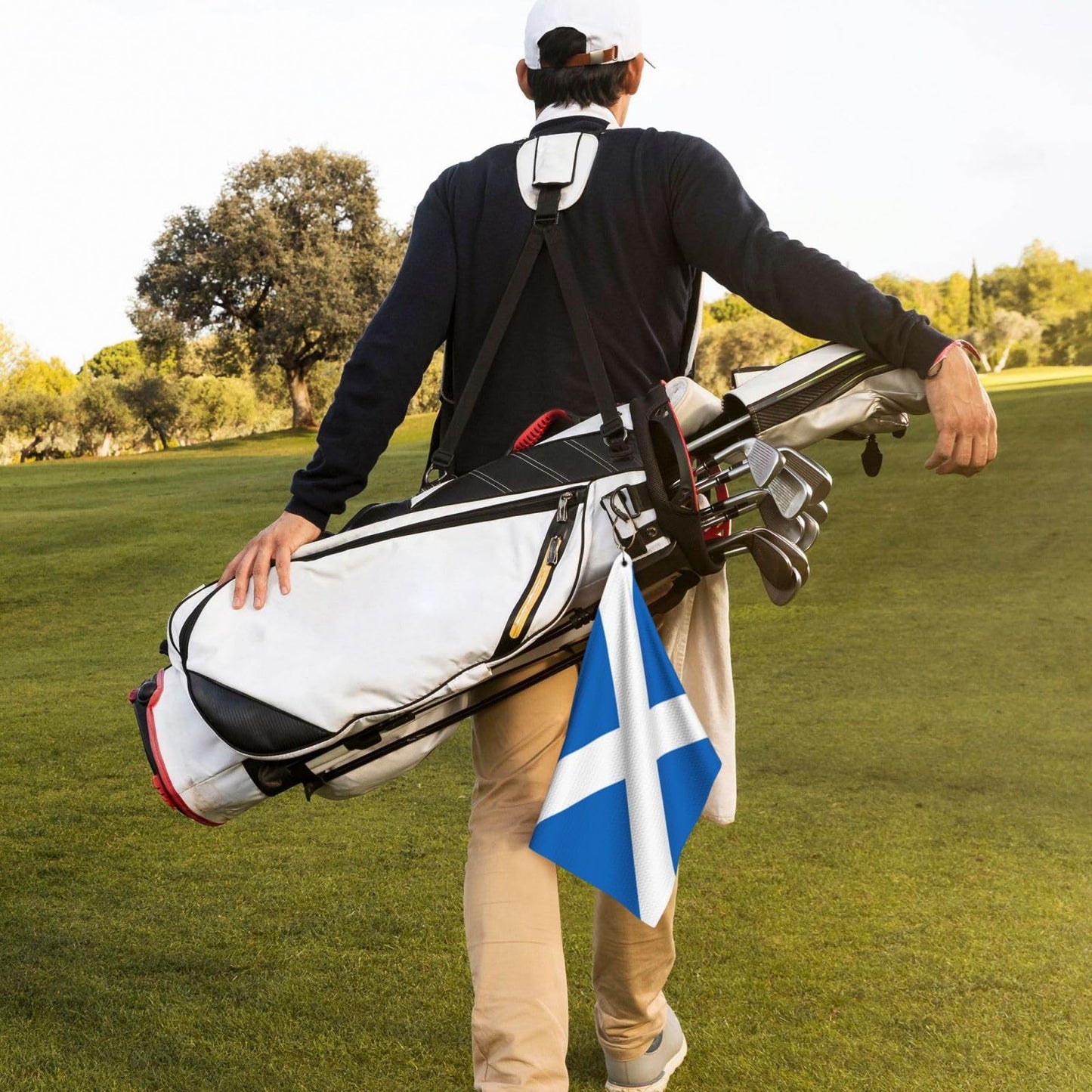 WFUUGNJ Scotland Flag Golf Towel Microfiber Towel Sports Ice Towel Neck Yoga Golf Accessories Gift