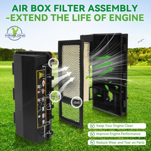 Panglong EZGO Air Box Filter Assembly, Include Air Filter Element, Filter Cover and Housing, Suitable for 1994-2005 EZGO Gas Golf Cart with 295cc & 350cc Engine, OEM# 72368-G01 72178-G01 72179-G01