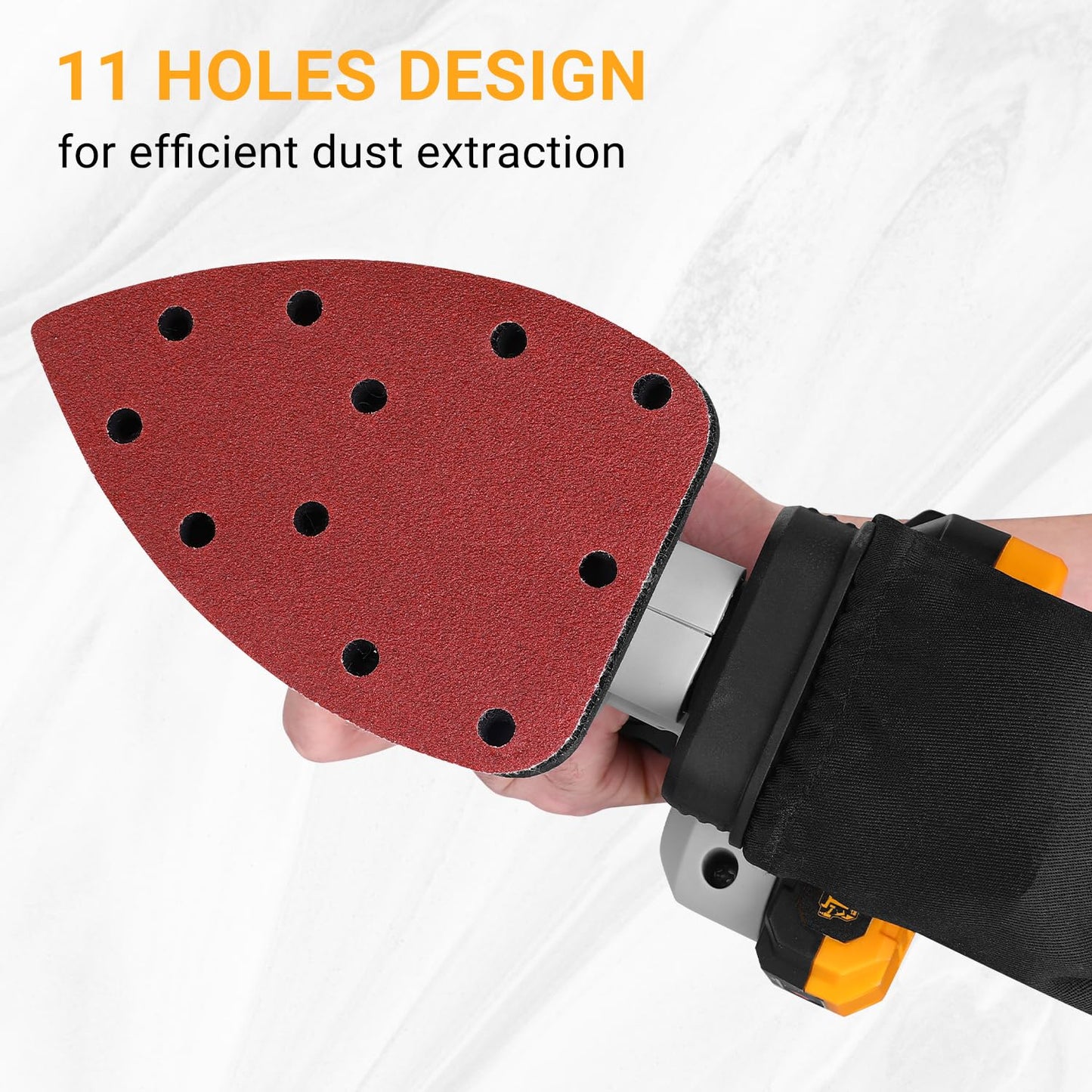 Sandpaper Sanding Discs Set: DEKOPRO 50 PCS Mouse Detail Sander Sandpaper Include 40,80,120,180,240 Grit