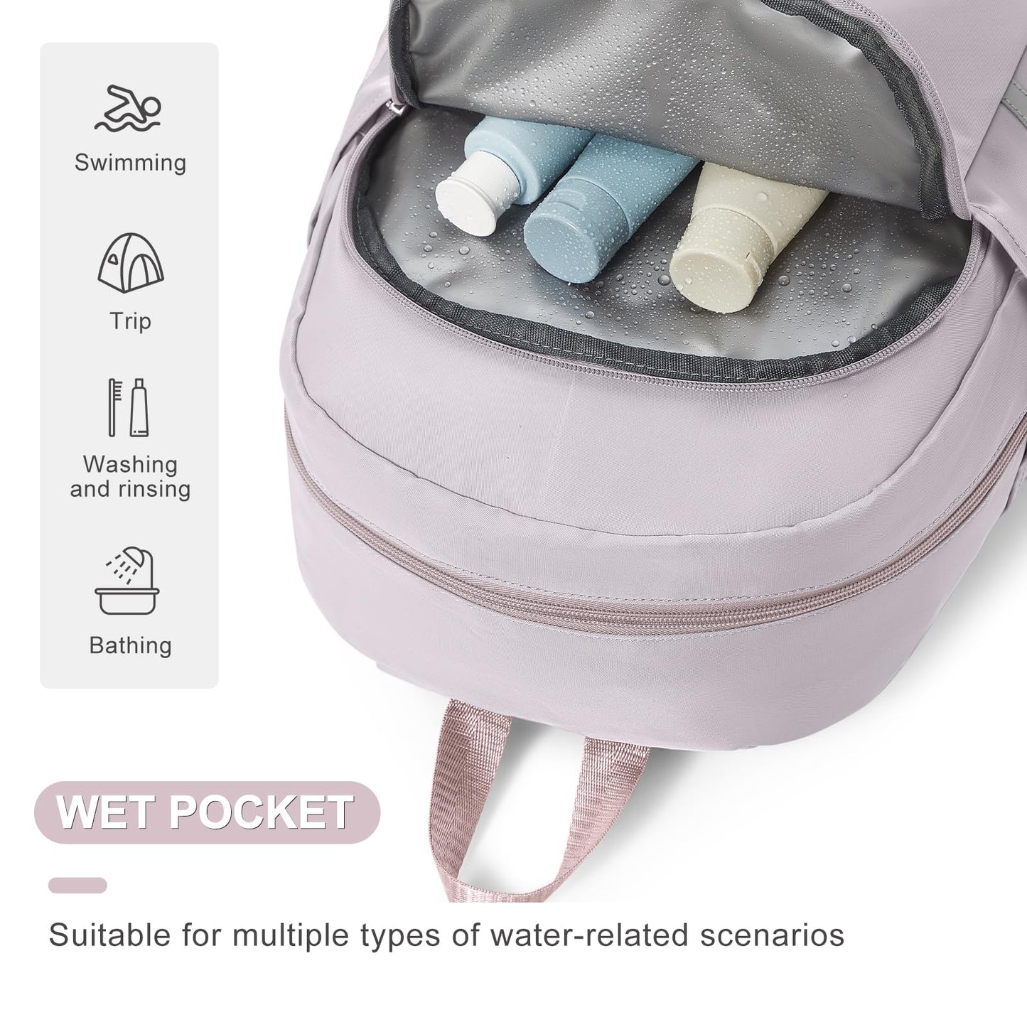 coofay Gym Backpack For Women Waterproof Backpack With Shoe Compartment Lightweight Travel Backpack Sports Backpacks Small Gym Bag