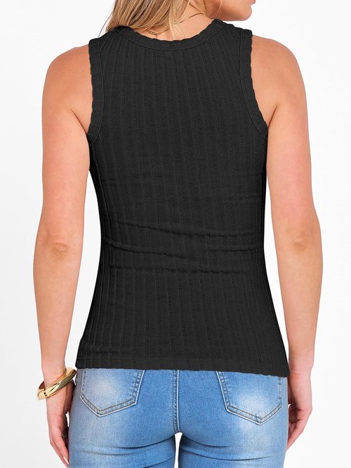 ANRABESS High Neck Tank Top - Soft Slim Fit Sleeveless Shirt for Women | Trendy Summer Casual Wear